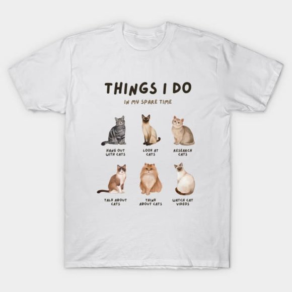 Things I Do Cat Lover Tshirt - Picture 3 of 6